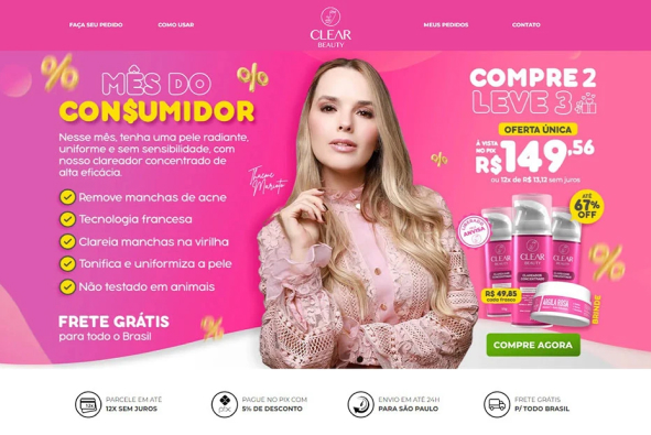 Layout de loja virtual para marca de moda