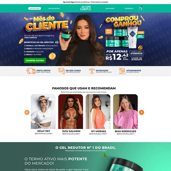 Website institucional para laboratório farmacêutico
