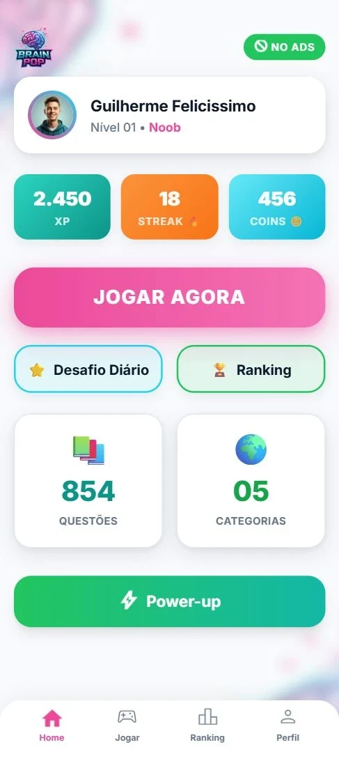 BrainPOP — Digital · Game UI, aplicação 1