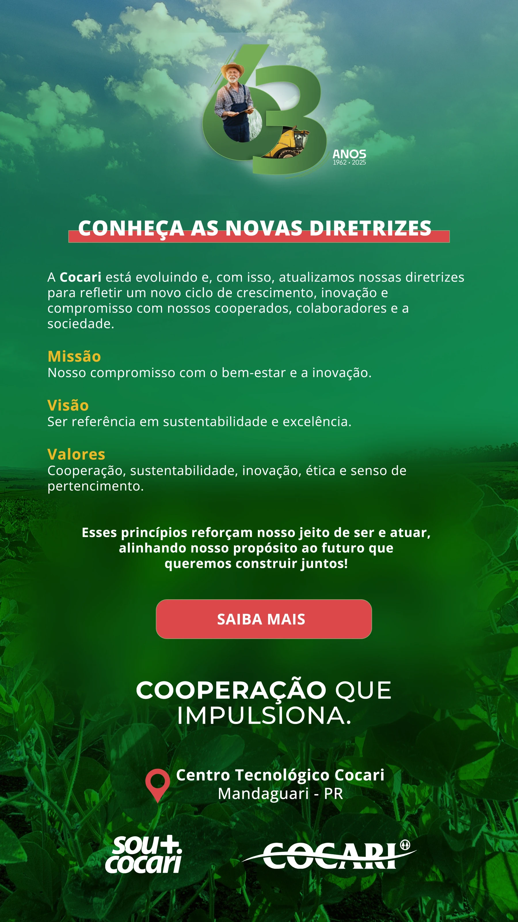 Cocari — Aniversário — KV de campanha, aplicação 6